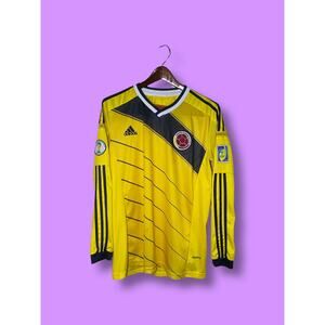 ADIDAS Colombia National Team 2014 Long Sleeve Jersey Men's Size LARGE FIFA